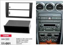 1-DIN SEAT Exeo 2009-2013 / AUDI A4 (B6) 2002-2006, A4 (B7) 2002-2007 w/pocket afdeklijst / installatiekit Audiovolt 11-001