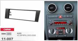 1-DIN AUDI A3 (8P/8PA) 2003-2008 afdeklijst / installatiekit Audiovolt 11-007