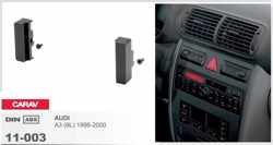 1-DIN AUDI A3 (8L) 1996-2000 inbouwpaneel Audiovolt 11-003