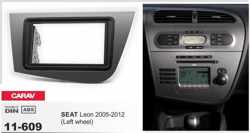 2-DIN SEAT Leon 2005-2012 (Left wheel) afdeklijst / installatiekit Audiovolt 11-609