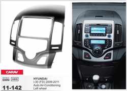 2-DIN HYUNDAI i-30 (FD) 2008-2011 (Auto Air-Conditioning / Left wheel) afdeklijst / installatiekit Audiovolt 11-142