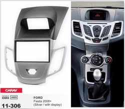 2-DIN FORD Fiesta 2008+ w/display (Silver) afdeklijst / installatiekit Audiovolt 11-306