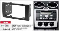 2-DIN FORD Focus II, C-Max 2005-2011; S-Max, Fusion, Transit 2006-2011; Fiesta, Galaxy 2006-2008; Kuga 2008-2012 afdeklijst / installatiekit Audiovolt 11-046