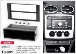 1-DIN FORD Focus II, C-Max 2005-2011; S-Max, Fusion, Transit 2006-2011; Fiesta, Galaxy 2006-2008; Kuga 2008-2012 w/pocket afdeklijst / installatiekit Audiovolt 10-001