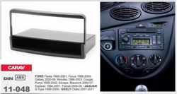 1-DIN FORD Fiesta 1995-2001; Focus 1998-2004; Galaxy 2000-06; Mondeo 1996-2003;Transit 2000-05 / JAGUAR S-Type 1999-2006 / GEELY Otaka 2007-2011 w/pocket inbouwpaneel Audiovolt 11-048