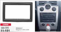 2-DIN RENAULT Megane II 2002-2009 afdeklijst / installatiekit Audiovolt 11-151