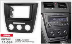 2-DIN SKODA Yeti 2009+ (Manual Air-Conditioning) afdeklijst / installatiekit Audiovolt 11-584