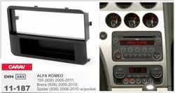 1-DIN ALFA ROMEO 159 (939) 2005-2011;  Brera (939) 2005-2010; Spider (939) 2006-2010 w/pocket afdeklijst / installatiekit Audiovolt 11-187