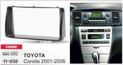 autoradio inbouw paneel Toyota corolla 2001 - 2006  2-din formaat