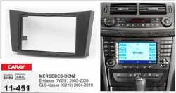 2 DIN MERCEDES-BENZ E-klasse (W211) 2002-2009; CLS-klasse (C219) 2004-2010 afdeklijst / installatiekit Audiovolt 11-451