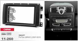 2-DIN SMART ForTwo (BR451) 2007-2010 afdeklijst / installatiekit Audiovolt 11-260