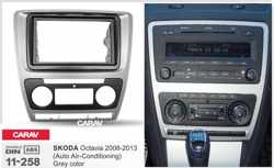 2-din autoradio frame Skoda octavia 2008 - 2013 kleur grijs
