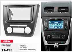 2-DIN SKODA Yeti 2009+ (Auto Air-Conditioning) inbouwpaneel Audiovolt 11-495