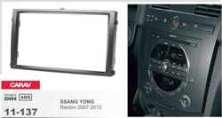 2-DIN SSANG YONG Rexton 2007-2012 afdeklijst / installatiekit Audiovolt 11-137