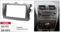 2-DIN TOYOTA Corolla 2007-2013 (Dark Grey) inbouwpaneel Audiovolt 08-003