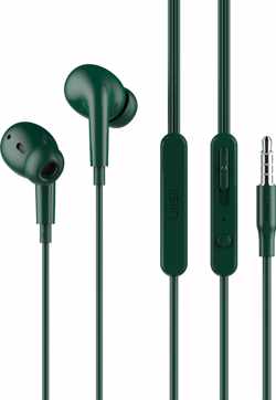 UiiSii UX Oordopjes Groen - Oortjes met draad en microfoon - 120cm Aux Kabel