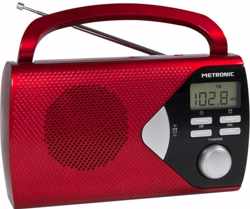 Metronic 477201 Draagbaar Digitaal Rood radio