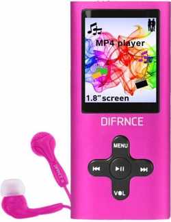 Difrnce MP4 Speler Roze 4GB incl In Earphones
