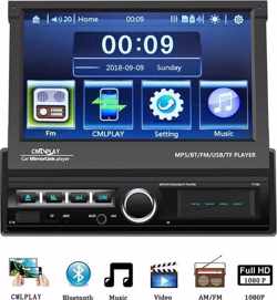 TechU™ Autoradio T86 Touchscreen – 1 Din met Afstandsbediening – 7 inch Kleuren Display – Bluetooth – AUX – USB – SD – FM radio – Handsfree bellen