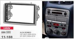 2-DIN ALFA ROMEO 147 (937) 2000-2010; GT (937) 2004-2010 inbouwpaneel Audiovolt 11-188