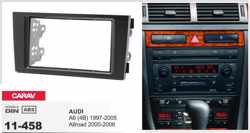 2-DIN AUDI A6 (4B) 1997-2005, Allroad 2000-2006 afdeklijst / installatiekit Audiovolt 11-458