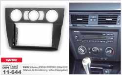 2-DIN BMW 3-Series (E90/91/E92/E93) 2004-2012  (Manual Air-Conditioning, without Navigation) afdeklijst / installatiekit Audiovolt 11-644