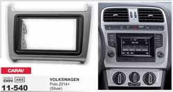 2-DIN VOLKSWAGEN Polo 2014+ (Silver) afdeklijst / installatiekit Audiovolt 11-540