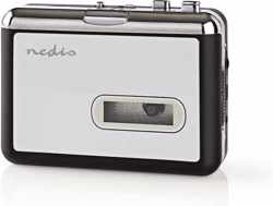Nedis - Nedis ACGRU100GY draagbare usb-convertor voor cassette naar MP3 met usb-kabel en software
