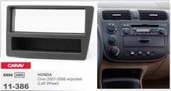 1-DIN HONDA Civic 2001-2006 w/pocket (Left Wheel) inbouwpaneel Audiovolt 11-386