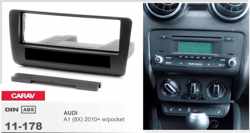 1-DIN AUDI A1 (8X) 2010+ w/pocket afdeklijst / installatiekit Audiovolt 11-178