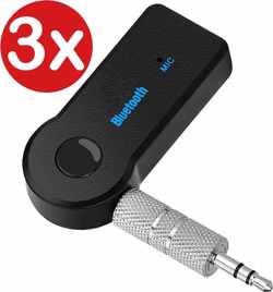 Draadloze Bluetooth Adapter Auto Bluetooth Receiver Audio Muziek AUX - 3 PACK