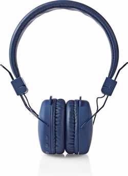 Nedis HPBT1100BU Draadloze Hoofdtelefoon Bluetooth® On-ear Opvouwbaar Blauw
