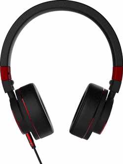 Cazbi Helium Hi-Res HD Stereo Headphones On-Ear Foldable Black/Red