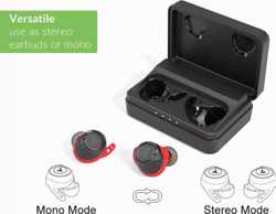 Avantree - TWS106 120 uur IPX7 Waterbestendig Sport True Wirelss Bluetooth 5.0-oordopjes voor hardlopen, aptX HiFi-muziekhoofdtelefoon met microfoon, Secure Fit-oortelefoon met oorvin voor gymtraining