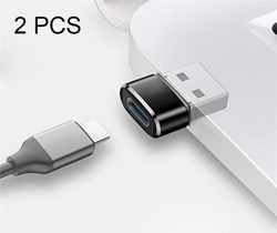 2 STUKS USB-C / Type-C Female naar USB Male Adapter, ondersteuning voor opladen en transmissie