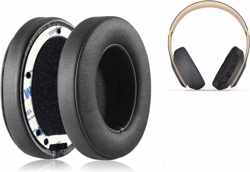 Luxe Lederen Oorkussen Set Voor Beats By Dr. Dre Solo 2/3 Wireless - Vervangende Koptelefoon Earpads - Oor Kussens - Ear Pads - Oorkussens Met Noise Cancelling Memory Foam Binnenlaag - Zwart