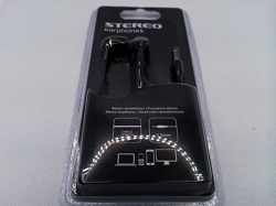 Stereo oortjes met kabel en 3.5mm jack aansluiting (kleur zwart)