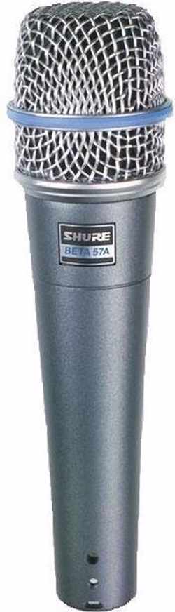 Shure Beta 57A Microfoon voor podiumpresentaties Bedraad Blauw