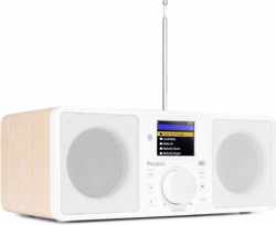 DAB radio met Bluetooth en wifi - Audizio Rome - DAB+ radio, FM radio, internet radio en wekkerradio met Bluetooth en afstandsbediening - Wit