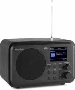 Draagbare DAB radio met Bluetooth - Audizio Milan retro radio met sleeptimer, ingebouwde accu en FM radio - Zwart