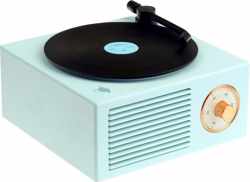 Qy Retro Bluetooth Speaker - Vintage Blue