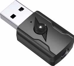 2 in 1 USB Bluetooth 5.0 Zender en Ontvanger - Bereik tot 10 Meter - Draadloze Audio Adapter - Wireless Transmitter & Receiver voor TV / PC / Auto / Koptelefoon / Luidspreker