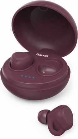 Hama Bluetooth®-koptelefoon LiberoBuds In-ear,true Wireless,oplaadstat. Rood