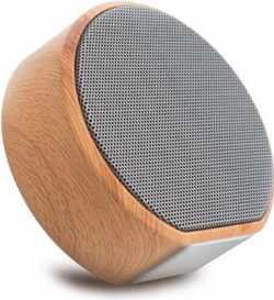 GadgetBay A60 Hout textuur Draadloze Bluetooth Speaker - Mini Subwoofer Grijs