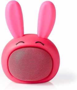 Bluetooth®-Speaker, Robby Rabbit, konijn Batterij speelduur: Tot 3 Uur | Handheld Ontwerp | 9 W | Mono | Ingebouwde microfoon | Koppelbaar | Animaticks Robby Rabbit | Roze | Dier : konijn