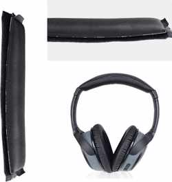 Luxe Lederen Vervang Hoofdband Kussen Voor Bose QuietComfort 25/35/35 II QC25 QC25 QC35 II  - Headband Cushion - Met Comfortabele Memory Foam Binnenlaag & Handige Klittenband Sluiting - Zwart