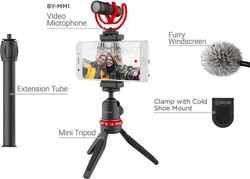 Boya Vlogging kit with BY-MM1 and smartphone holder
