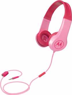 Motorola Squads 200 hoofdtelefoon - speciaal voor kinderen - roze - flexibel - volumebegrenzer
