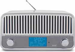 Caliber HFG409DBT/W - Retrolook radio met DAB+, FM, Alarm klok - wit