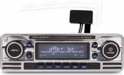 Caliber RMD120DAB-BT - Auto radio 4x75watt met bluetooth en retro look - Chroom